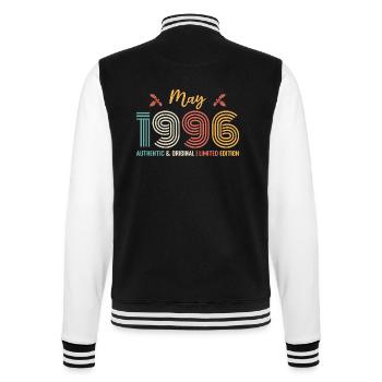 May 1996 Birthday May 1996 Retro - College Sweat Jacket - black/white - Back - Marisol (170cm)