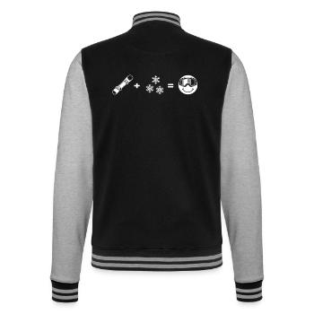 Snowboarder « Snowboarder-Love » Freestyleboard - Veste Teddy - noir/gris chiné - Dos - Marisol (170cm)
