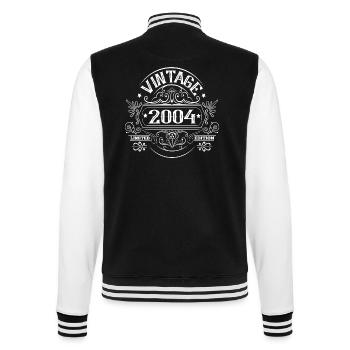 18th Birthday Gifts Legal Age Vintage - College Sweat Jacket - black/white - Back - Marisol (170cm)