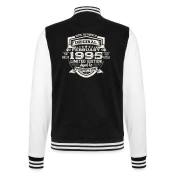 Februar Jahrgang 1995 28. Geburtstag Geschenk Mann - College-Sweatjacke - Schwarz/Weiß - Hinten - Marisol (170cm)
