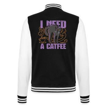 Catfee - College-Sweatjacke - Schwarz/Weiß - Hinten - Marisol (170cm)