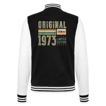 Original 1973 - Limited Edition - College Sweat Jacket - black/white - Back - Marisol (170cm)