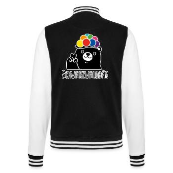 Schwarzwaldbär - College-Sweatjacke - Schwarz/Weiß - Hinten - Marisol (170cm)