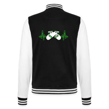 Heartbeat Skater Skateboard Skate - College Sweat Jacket - black/white - Back - Marisol (170cm)