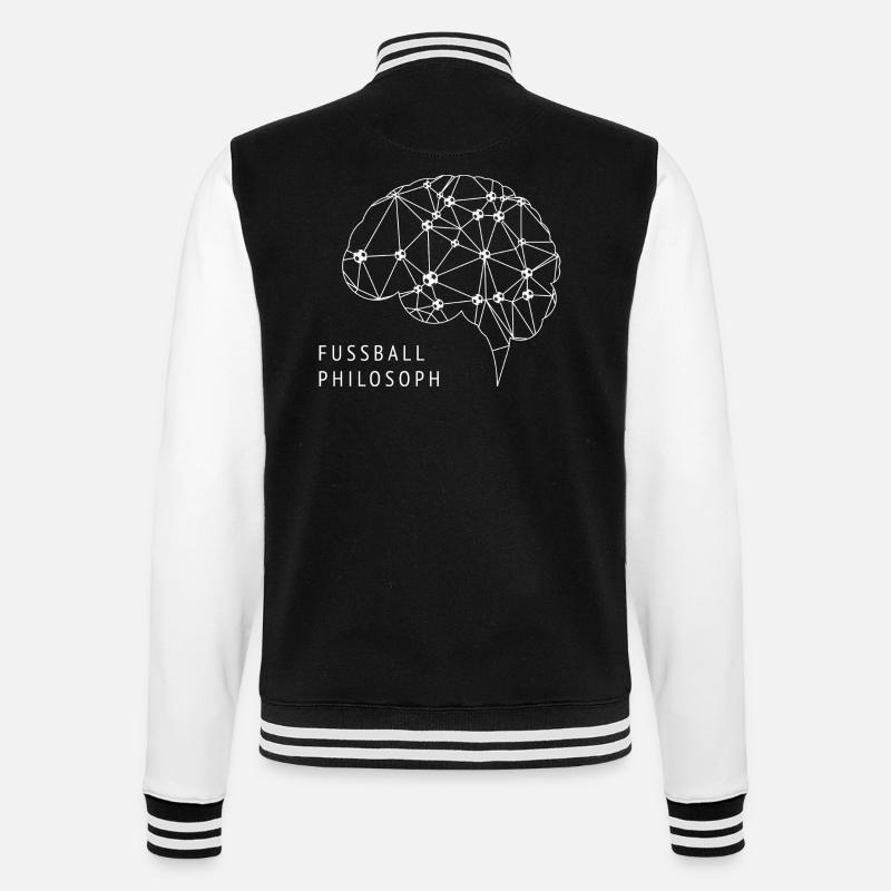 Football philosopher - College Sweat Jacket - black/white