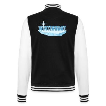 Ice bathing, hardy, winter baths, winter swimming - College Sweat Jacket - black/white - Back - Marisol (170cm)