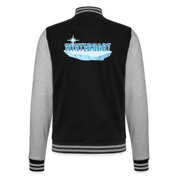 Eisbaden winterhart Winterbader Winterschwimmen - College-Sweatjacke - Schwarz/Grau meliert - Hinten - Marisol (170cm)