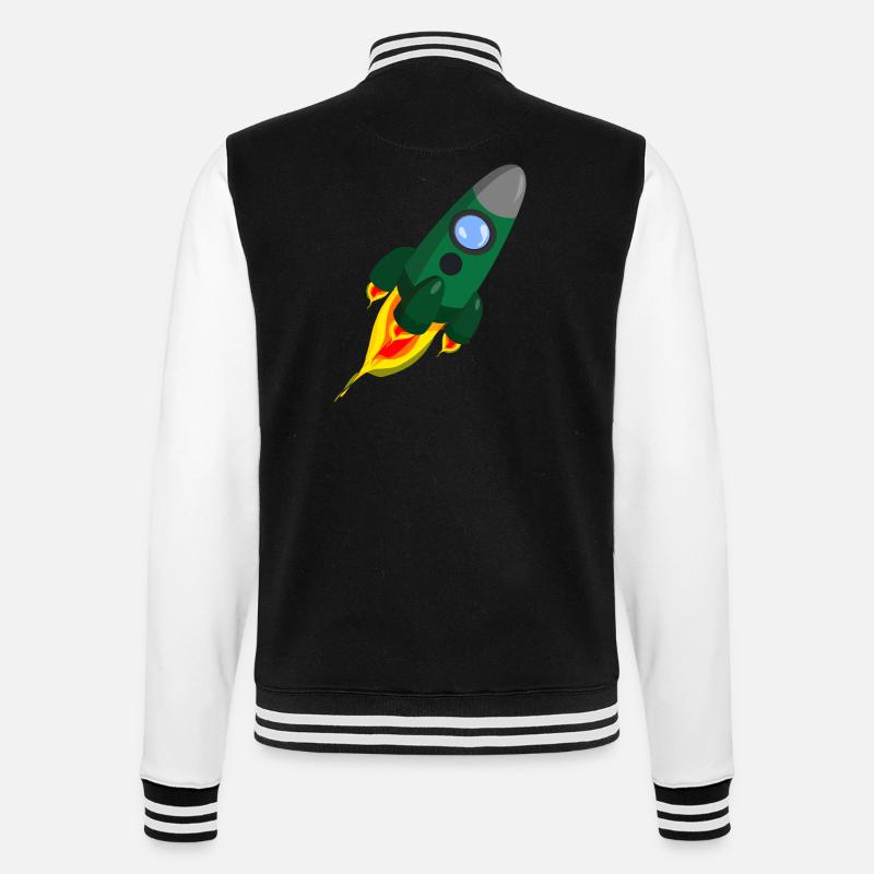 fusée - Veste Teddy - noir/blanc