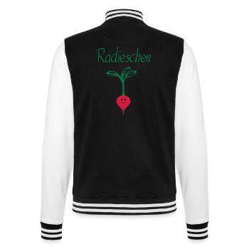 Radieschen 3 - College-Sweatjacke - Schwarz/Weiß - Hinten - Marisol (170cm)