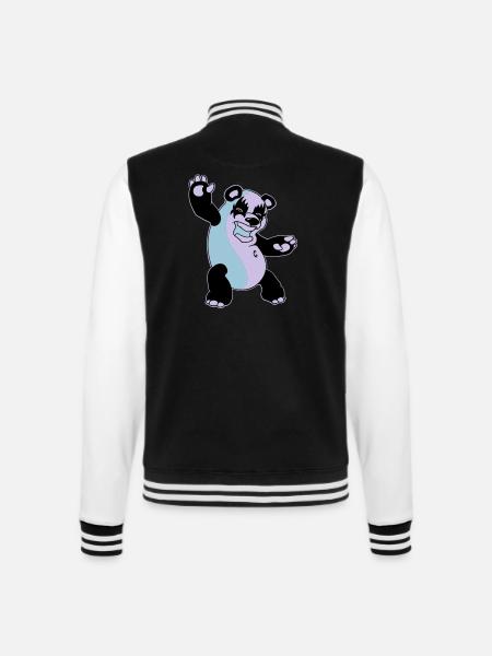 Panda Kiss - Veste Teddy - noir/blanc