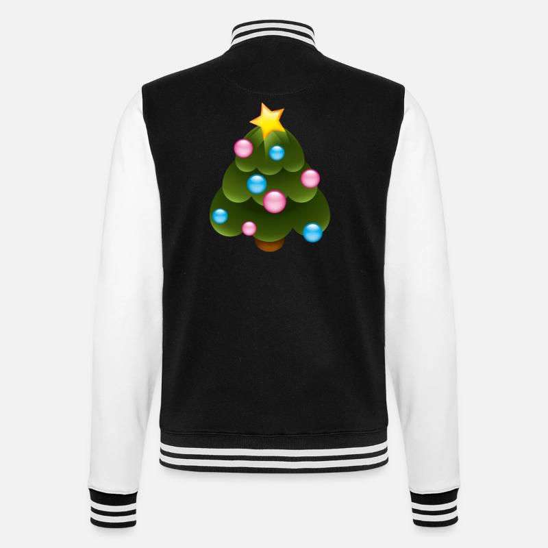 Smiley Christmas Tree - College sweatjakke - sort/hvid