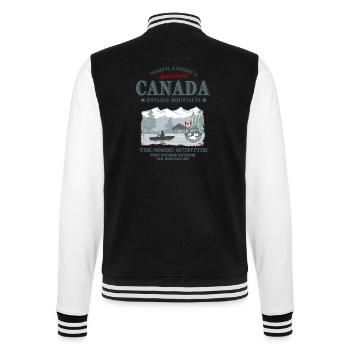 Canada - Fishing - College-Sweatjacke - Schwarz/Weiß - Hinten - Marisol (170cm)