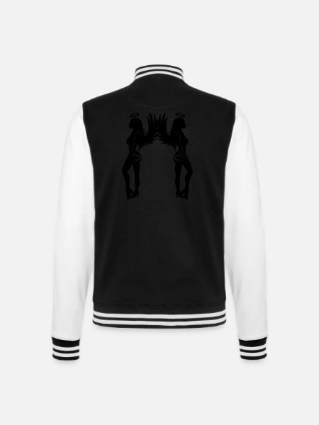 sexy_angel_woman_02 - College-Sweatjacke - Schwarz/Weiß