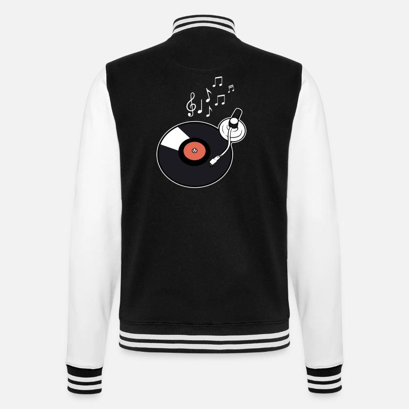 record player - College Sweat Jacket - black/white