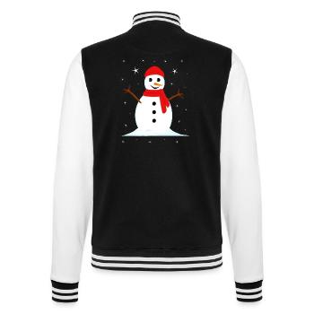 Snowman Winter Christmas - College Sweat Jacket - black/white - Back - Marisol (170cm)