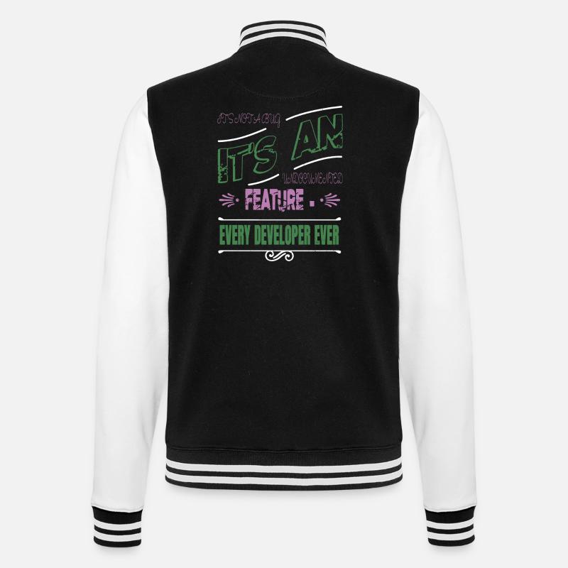Geek Computer - College Sweat Jacket - black/white