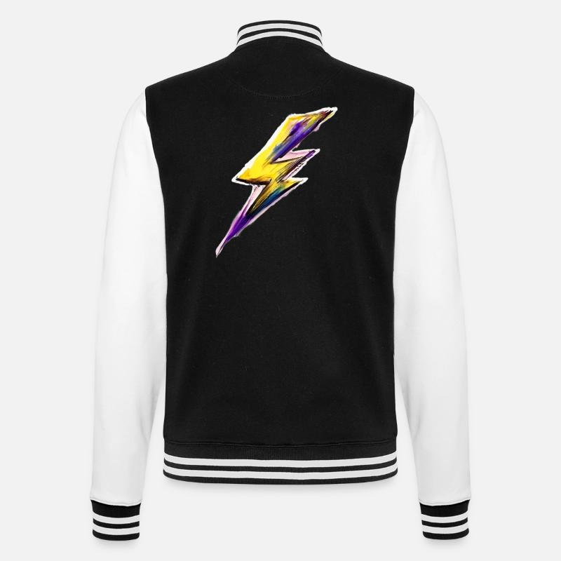 Stylized flash flash - College Sweat Jacket - black/white