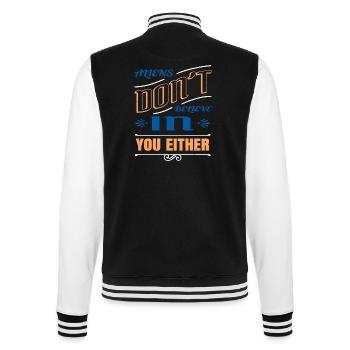 alien abduction ancient egyptian funny jokes - College-Sweatjacke - Schwarz/Weiß - Hinten - Marisol (170cm)