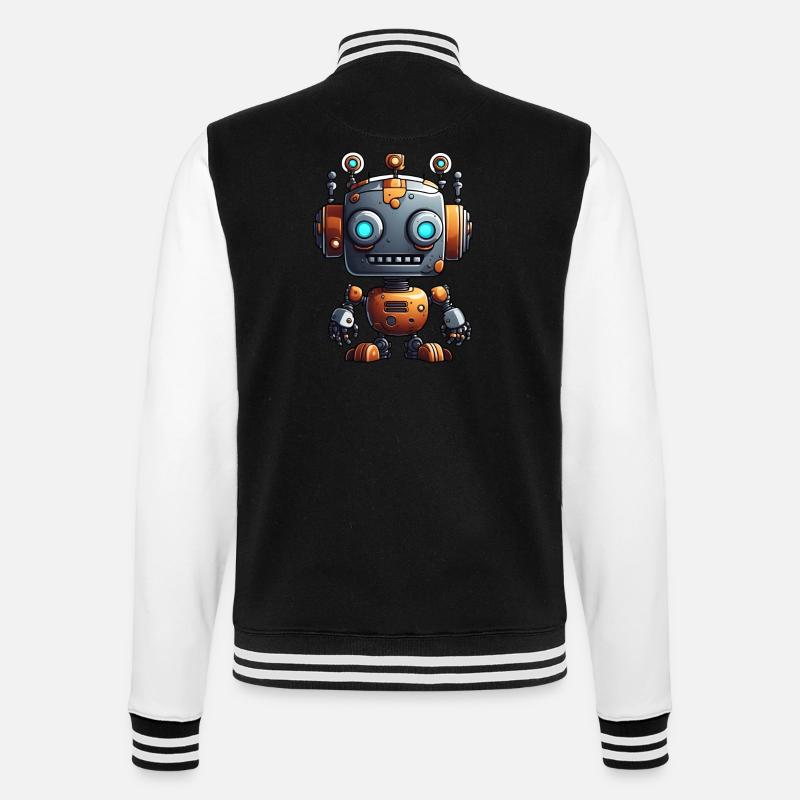 Robot / Machine / AI / Technology / Mechanics - College Sweat Jacket - black/white