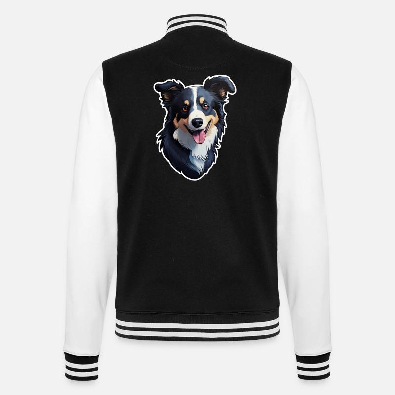 Border Collie - Veste Teddy - noir/blanc