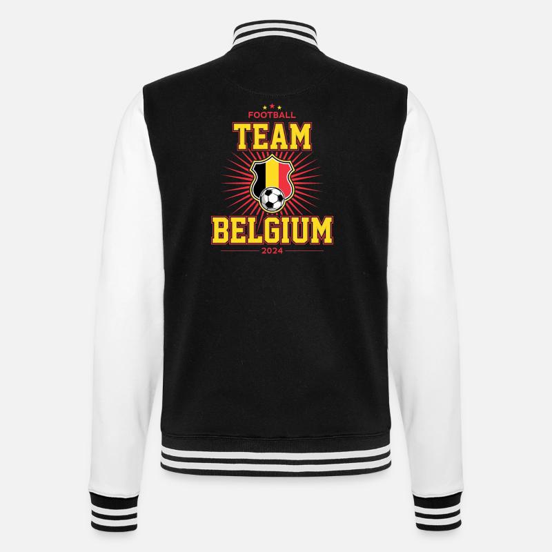 Team Belgium - College-Sweatjacke - Schwarz/Weiß
