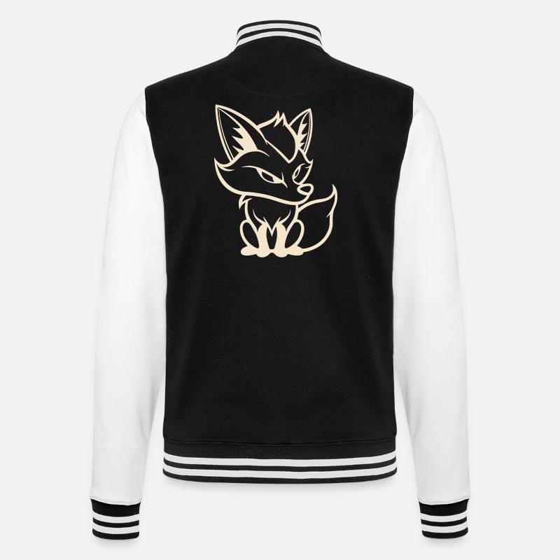 Fox Comic - College Sweat Jacket - black/white