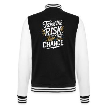 Prends le risque ou perds ta chance - Veste Teddy - noir/blanc - Dos - Marisol (170cm)