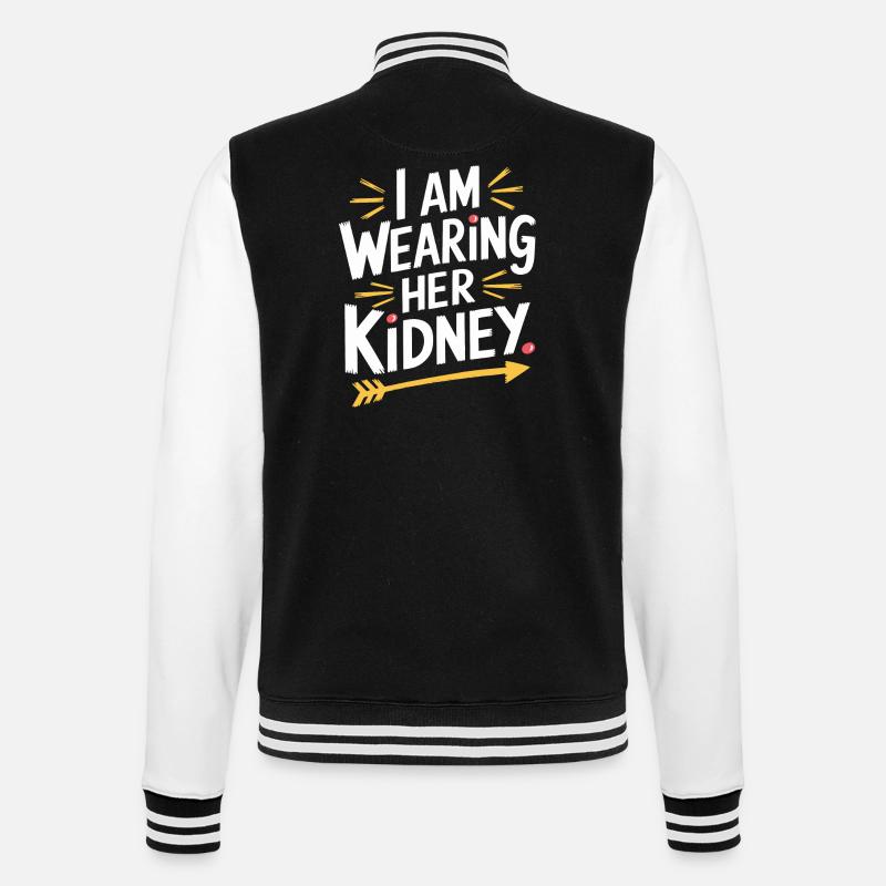 Funny statement on the transplant - College Sweat Jacket - black/white