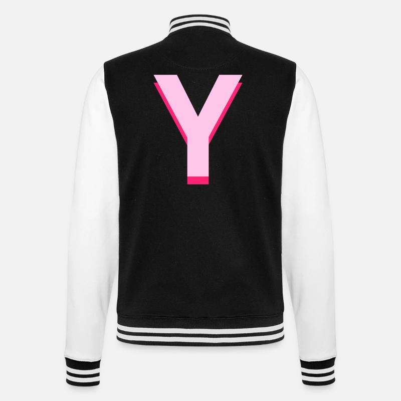 Pop and modern pink letter - College Sweat Jacket - black/white
