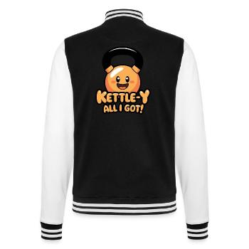 Kettle-y Alles, was ich habe - College-Sweatjacke - Schwarz/Weiß - Hinten - Marisol (170cm)