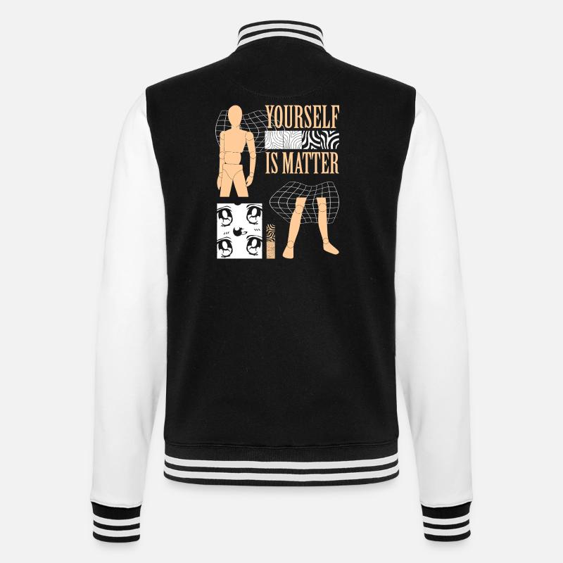Yourself is Matter - College-Sweatjacke - Schwarz/Weiß