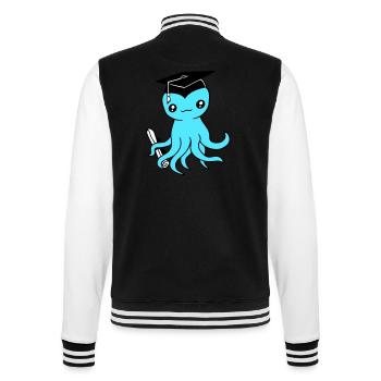 Oktopus Schulabschluss Abitur bestanden College - College-Sweatjacke - Schwarz/Weiß - Hinten - Marisol (170cm)