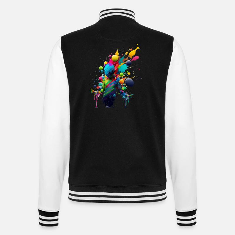 Explosion de couleurs - Veste Teddy - noir/blanc