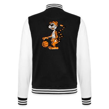 Basketballtiger - College-Sweatjacke - Schwarz/Weiß - Hinten - Marisol (170cm)