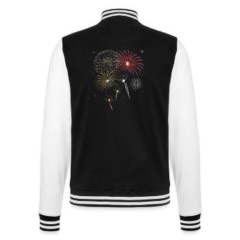 Feux d'artifice le jour de l'an - Veste Teddy - noir/blanc - Dos - Marisol (170cm)