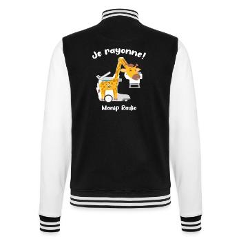 Je rayonne Manip radio Girafe Radiologie médicale - Veste Teddy - noir/blanc - Dos - Marisol (170cm)