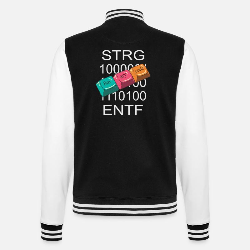 Computer Nerd - College-Sweatjacke - Schwarz/Weiß