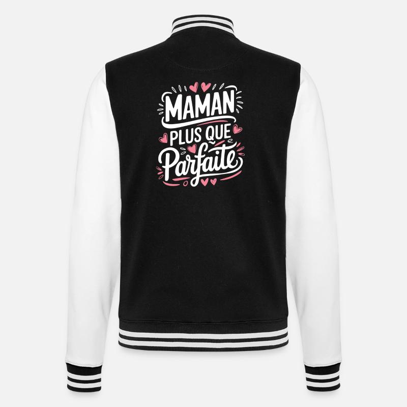 Maman plus que Parfaite - Veste Teddy - noir/blanc