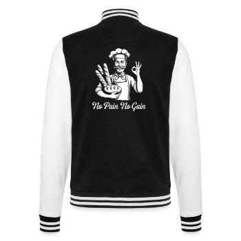 Bread Bakery Humor Baker - College Sweat Jacket - black/white - Back - Marisol (170cm)