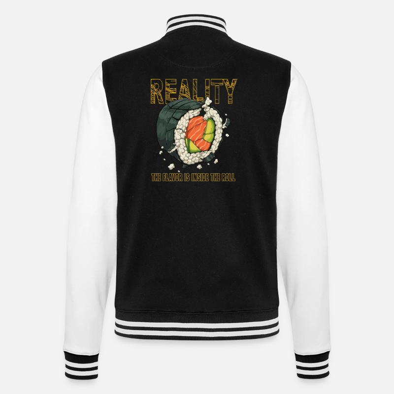 Sushi Roll Réalité Saveur Intérieure - Veste Teddy - noir/blanc