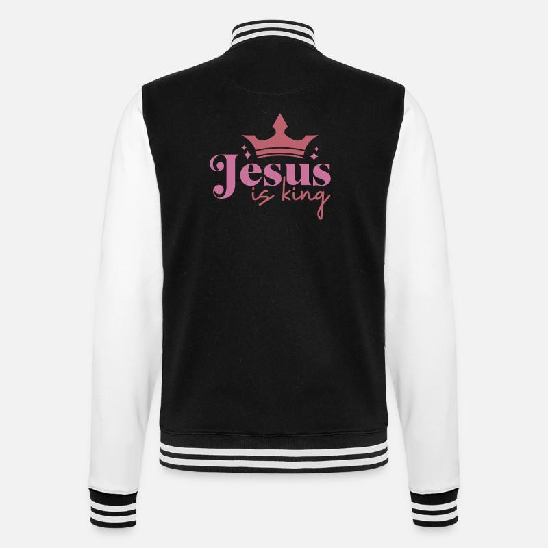 Jésus est roi - Veste Teddy - noir/blanc