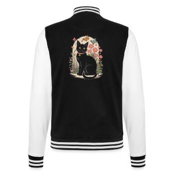 Cottagecore avec chat noir et - Veste Teddy - noir/blanc - Dos - Marisol (170cm)