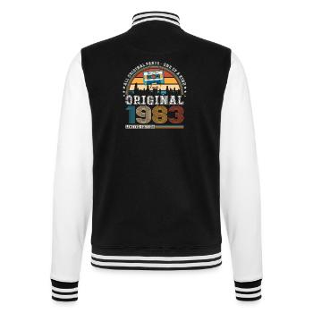 40th Birthday Man June Vintage 1983 Cassette - Veste Teddy - noir/blanc - Dos - Marisol (170cm)
