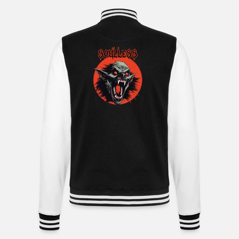 Demon Head, Soulless, - College Sweat Jacket - black/white