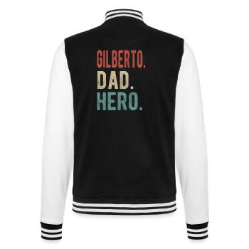 Gilberto Dad Hero - College Sweat Jacket - black/white - Back - Marisol (170cm)