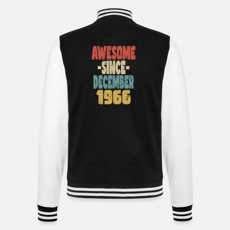 Awesome December 1966 - College Sweat Jacket - black/white