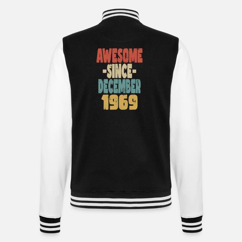 Fantastischer Dezember 1969 - College-Sweatjacke - Schwarz/Weiß