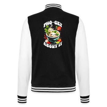 Pho Soup Vietnamese Food Pho-get About It Kawaii - College Sweat Jacket - black/white - Back - Marisol (170cm)