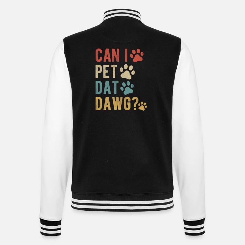 Puis-je caresser Dat Dawg ? - Veste Teddy - noir/blanc
