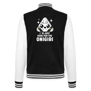 Entzückende Kawaii Onigiri Japanische Reisbällchen - College-Sweatjacke - Schwarz/Weiß - Hinten - Marisol (170cm)